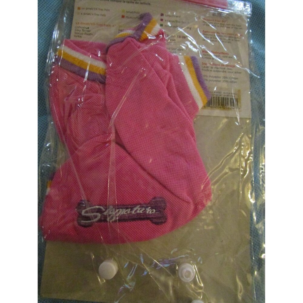 Fashion Pet Dog Puppy Golf Sport Shirt Pink Extra Small XS - Picture 4 of 5